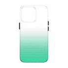 For iPhone 14 Plus PC Symphony Gradient Phone Case (Green) - 1