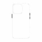 For iPhone 14 Pro Transparent PC Metal Button Phone Case(Transparent) - 1