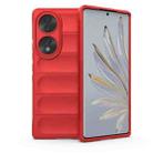 For Honor 70 5G Magic Shield TPU + Flannel Phone Case(Red) - 1