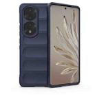 For Honor 70 Pro 5G Magic Shield TPU + Flannel Phone Case(Dark Blue) - 1