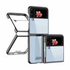 For Samsung Galaxy Z Flip4 Electroplating Transparent Phone Case(Black) - 1