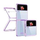 For Samsung Galaxy Z Flip4 Electroplating Transparent Phone Case(Purple) - 1