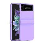 For Samsung Galaxy Z Flip4 Macaron Three-piece Set Phone Case(Purple) - 1