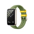 For Xiaomi Mi Band 7 Pro Original Xiaomi Silicone Leather Texture Watch Band(Green) - 1