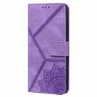For Samsung Galaxy S21+ 5G Geometric Mandala Embossed Leather Phone Case(Purple) - 2