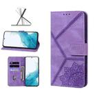 For Samsung Galaxy S22+ 5G Geometric Mandala Embossed Leather Phone Case(Purple) - 1