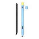 Contrasting Color Series Liquid Silicone Protective Case For Samsung Galaxy Tab S Pen Pro(Sky Blue) - 1