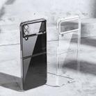 For Samsung Galaxy Z Flip4 PC Folding Electroplating Transparent Phone Case(Transparent) - 1