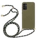 For Samsung Galaxy A13 Wheat Straw Material + TPU Protective Case with Lanyard(Army Green) - 1