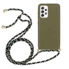 For Samsung Galaxy A33 5G Wheat Straw Material + TPU Protective Case with Lanyard(Army Green) - 1