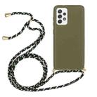 For Samsung Galaxy A53 Wheat Straw Material + TPU Protective Case with Lanyard(Army Green) - 1