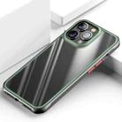 For iPhone 14 Pro TPU + Clear PC Four-corner All-inclusive Phone Case(Green) - 1