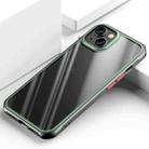 For iPhone 14 Plus TPU + Clear PC Four-corner All-inclusive Phone Case (Green) - 1