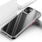 For iPhone 14 Plus TPU + Clear PC Four-corner All-inclusive Phone Case (Black) - 1