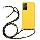For Xiaomi Redmi Note 11 Pro International Edition Wheat Straw Material + TPU Protective Case with Lanyard(Yellow) - 1