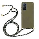 For Xiaomi Redmi Note 11 Pro International Edition Wheat Straw Material + TPU Protective Case with Lanyard(Army Green) - 1