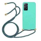 For Xiaomi Redmi Note 11 Pro International Edition Wheat Straw Material + TPU Protective Case with Lanyard(Green) - 1