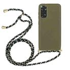 For Xiaomi Redmi Note 11 International Edition Wheat Straw Material + TPU Protective Case with Lanyard(Army Green) - 1