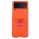 For Samsung Galaxy Z Flip3 5G Macaron Color Silicone Soft Phone Case(Red) - 1