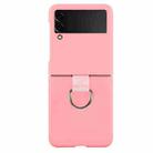For Samsung Galaxy Z Flip4 Macaron Color Silicone Soft Phone Case(Rose Red) - 1