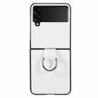 For Samsung Galaxy Z Flip3 5G Leather Shockproof Phone Case(White) - 1