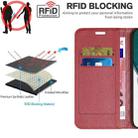 For iPhone 12 / 12 Pro S11 RFID Diamond Lattice Flip Leather Phone Case(Red) - 7
