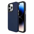 For iPhone 14 Pro Max Triangle Armor Texture Phone Case (Navy Blue) - 1