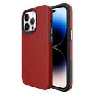 For iPhone 14 Pro Max Triangle Armor Texture Phone Case (Red) - 1