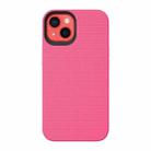 For iPhone 14 Plus Triangle Armor Texture Phone Case (Pink) - 3