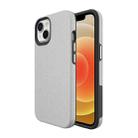 For iPhone 14 Plus Triangle Armor Texture Phone Case (Silver) - 1