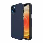 For iPhone 14 Triangle Armor Texture Phone Case (Navy Blue) - 1