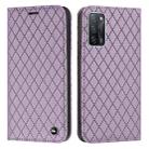 For OPPO A55 5G / A16 S11 RFID Diamond Lattice Flip Leather Phone Case(Purple) - 1