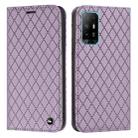 For OPPO A94 4G / A94 5G / A95 5G S11 RFID Diamond Lattice Flip Leather Phone Case(Purple) - 1