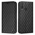 For vivo Y12 / Y15 / Y17 / Y11 S11 RFID Diamond Lattice Flip Leather Phone Case(Black) - 1