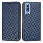 For vivo Y72 5G / Y53s / Y52 5G S11 RFID Diamond Lattice Flip Leather Phone Case(Blue) - 1