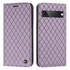 For Google Pixel 7 S11 RFID Diamond Lattice Flip Leather Phone Case(Purple) - 1