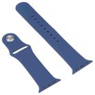 For Apple Watch Series 7 41mm Silicone Watch Band Case with Screen Film Set(Dark Blue) - 3
