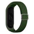 For Xiaomi Mi Band 7 Adjustable Nylon Braided Elasticity Watch Band(Green) - 1