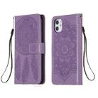 For iPhone 11 Dream Catcher Printing Horizontal Flip Leather Case with Holder & Card Slots & Wallet & Lanyard(Purple) - 1