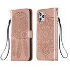 For iPhone 11 Pro Max Dream Catcher Printing Horizontal Flip Leather Case with Holder & Card Slots & Wallet & Lanyard(Rose Gold) - 1