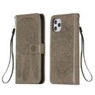 For iPhone 11 Pro Max Dream Catcher Printing Horizontal Flip Leather Case with Holder & Card Slots & Wallet & Lanyard(Grey) - 1