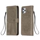 For iPhone 11 Pro Max Dream Catcher Printing Horizontal Flip Leather Case with Holder & Card Slots & Wallet & Lanyard(Grey) - 1
