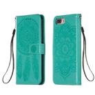 For iPhone 6 Plus / 6s Plus Dream Catcher Printing Horizontal Flip Leather Case with Holder & Card Slots & Wallet & Lanyard(Green) - 1