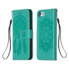 For iPhone SE 2022 / SE 2020 / 8 / 7 Dream Catcher Printing Horizontal Flip Leather Case with Holder & Card Slots & Wallet & Lanyard(Green) - 1