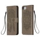 For iPhone SE 2022 / SE 2020 / 8 / 7 Dream Catcher Printing Horizontal Flip Leather Case with Holder & Card Slots & Wallet & Lanyard(Grey) - 1