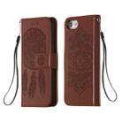 For iPhone SE 2022 / SE 2020 / 8 / 7 Dream Catcher Printing Horizontal Flip Leather Case with Holder & Card Slots & Wallet & Lanyard(Brown) - 1