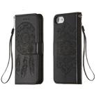 For iPhone SE 2022 / SE 2020 / 8 / 7 Dream Catcher Printing Horizontal Flip Leather Case with Holder & Card Slots & Wallet & Lanyard(Black) - 1