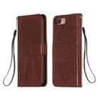 For iPhone 8 Plus / 7 Plus Dream Catcher Printing Horizontal Flip Leather Case with Holder & Card Slots & Wallet & Lanyard(Brown) - 1