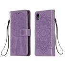 For iPhone XR Dream Catcher Printing Horizontal Flip Leather Case with Holder & Card Slots & Wallet & Lanyard(Purple) - 1