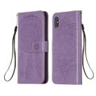 For iPhone XS Max Dream Catcher Printing Horizontal Flip Leather Case with Holder & Card Slots & Wallet & Lanyard(Purple) - 1